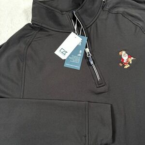 Cutter & Buck Adapt Eco Knit Sweatshirt Mens Medium Black Grumpy Dwarf 1/4 Zip
